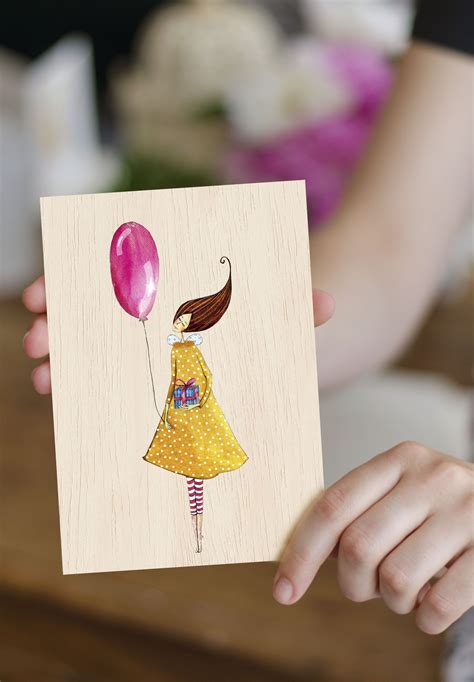 Handmade wooden Birthday card for her Birthday | Etsy | Birthday ...