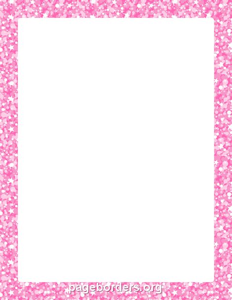 Pink Glitter Border: Clip Art, Page Border, and Vector Graphics