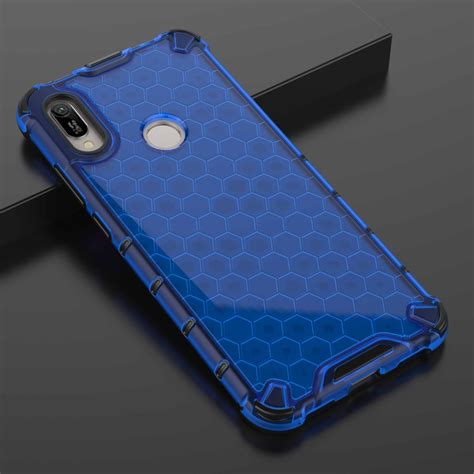 Honeycomb Shockproof PC + TPU Case for Huawei Y6 (2019) (Blue) – Alexnld.com