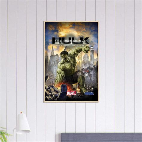 The Incredible Hulk Movie Poster, Classic Vintage Movie Poster, Edward ...