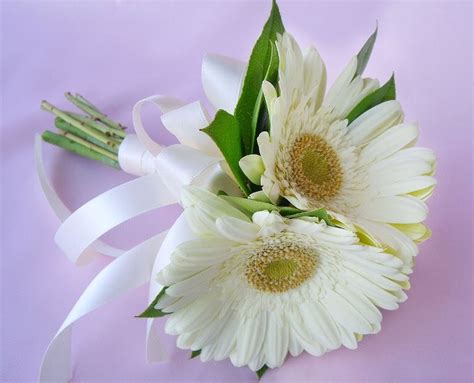 Wedding Flowers: White Gerbera Daisies