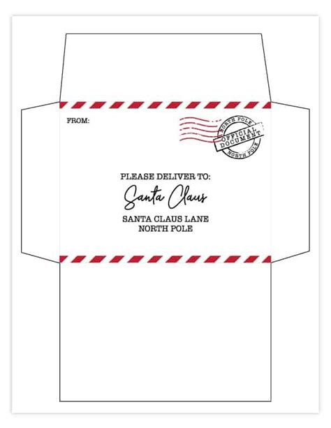 Printable Envelope From North Pole