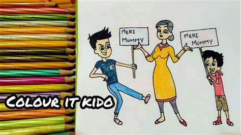 How to draw Chikoo aur Bunty Mother | Chikoo aur Bunty Drawing - YouTube