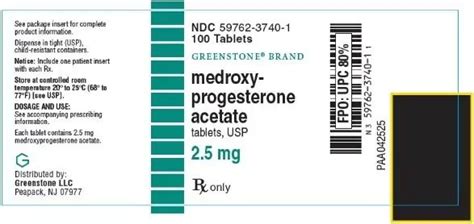 Medroxyprogesterone acetate tablets for oral use - Pediatric Endocrinology