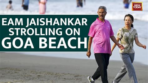 EAM Jaishankar Takes A Break From SCO, Walks On Goa Beach With Wife ...