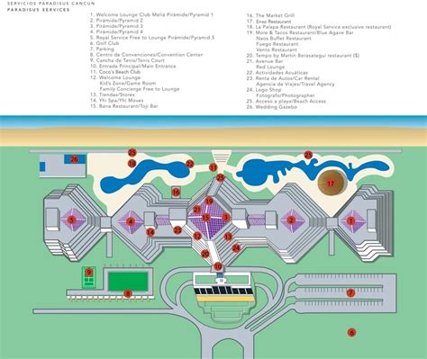 Paradisus Cancun Resort Map - Athene Patricia