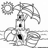 Sandcastle Coloring Page  Drawing Board Weekly sketch template