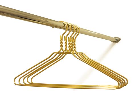 Lazery Beautiful Gold Aluminum Metal Coat Hangers Heavy Duty Suit Hangers 10 Pack | Lazery