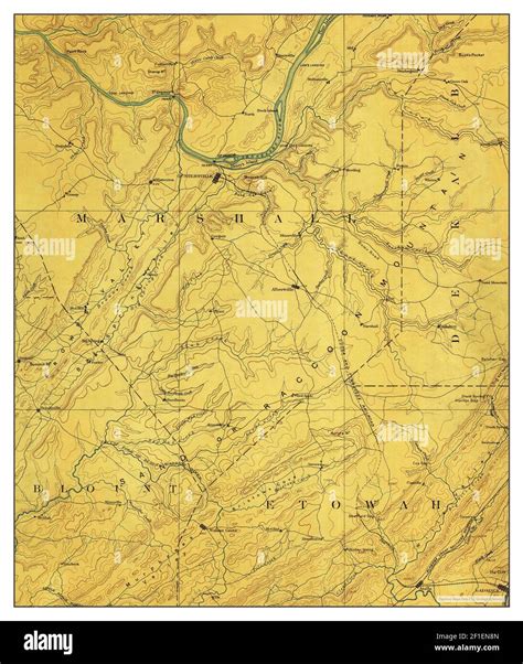 Gadsden, Alabama, map 1888, 1:125000, United States of America by Timeless Maps, data U.S ...