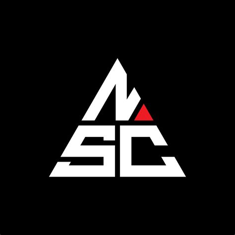 NSC triangle letter logo design with triangle shape. NSC triangle logo ...