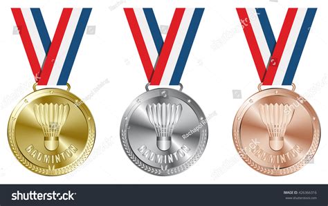 Set Badminton Gold Silver Bronze Medals Stock Vector (Royalty Free) 426366316 | Shutterstock