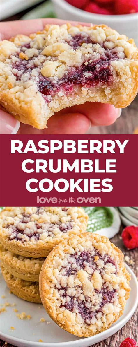 Raspberry Crumble Cookies • Love From The Oven | Cookie recipes, Crumble cookie recipe, Cookies ...