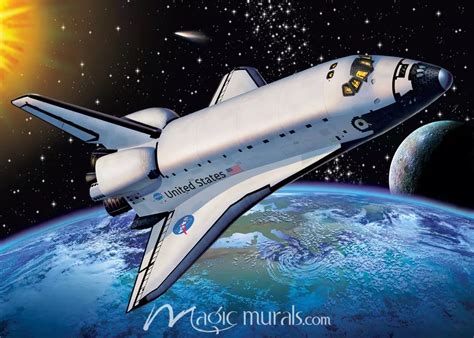 Space Shuttle Wallpaper Wall Mural by Magic Murals