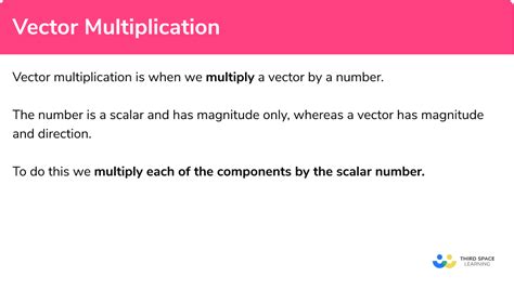 Vector Multiplication - GCSE Maths - Steps, Examples & Worksheet