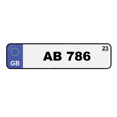 License Plate Number Vector Hd, License Plate, Number Plate Design, Car ...