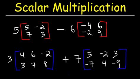 Scalar Multiplication of Matrices and Matrix Operations - YouTube