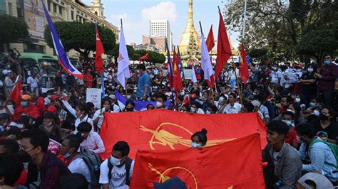 Tens of thousands rally to protest Myanmar coup