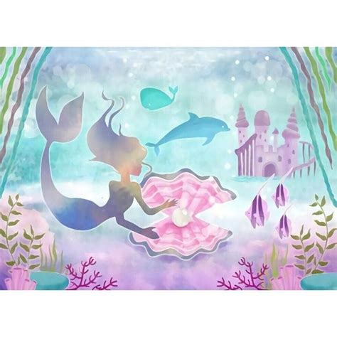 3x5FT 5x7FT Vinyl Mermaid Underwater Sea Photography Backdrop Background Studio Prop (150CM ...