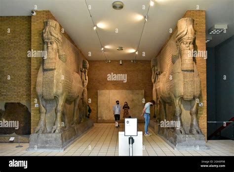 Assyrian exhibition in British Museum, London, United Kingdom, one of ...