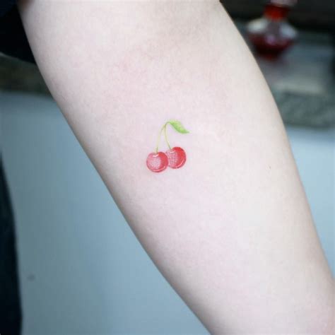 Tiny cherry tattoo | Cherry tattoos, Tattoos, Tiny tattoos