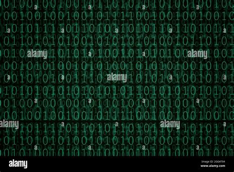 Green binary code background. 3d illustration Stock Photo - Alamy