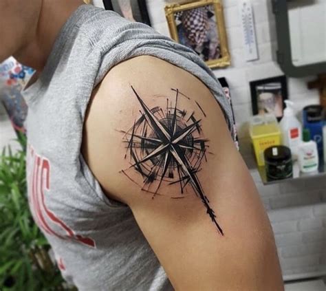 Compass Tattoo | Tattoos for guys, Mens shoulder tattoo, Compass tattoo