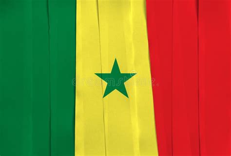 Colorful Ribbon As Senegal National Flag, Green Yellow and Red; Charged ...