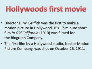 A brief history of hollywood | PPT