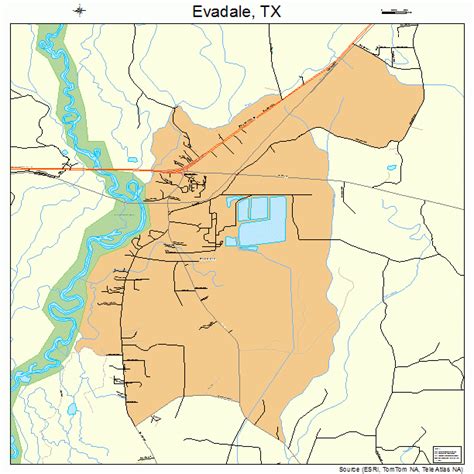 Evadale Texas Street Map 4824840