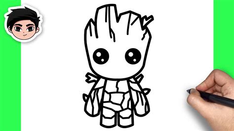 How To Draw Groot | Guardians of the Galaxy - Easy Step By Step Tutorial