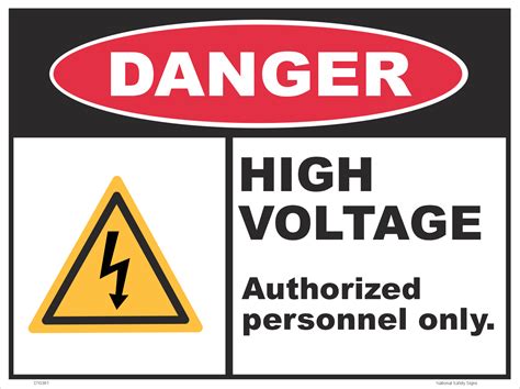 Electrical Danger Signs - High Voltage - National Safety Signs