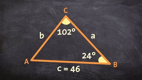 Find the missing side of a oblique triangle using law of sines - YouTube