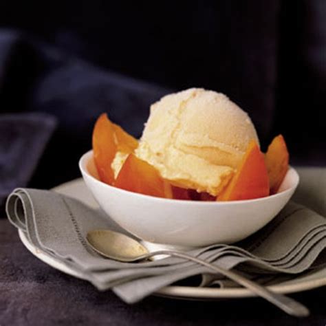 Hachiya Persimmon Cardamom Sherbet recipe | Epicurious.com