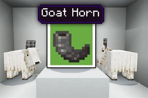 What are goat horns used for in Minecraft?