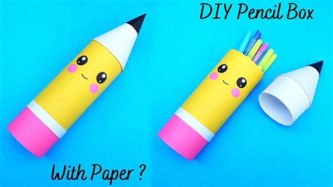 How to make a Paper Pencil Box | DIY Paper Pencil Box idea| Easy Origami Box tutorial - YouTube