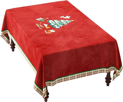 Amazon.com: bilin gaier Classic Red Christmas Tablecloths,Soft Luxury ...