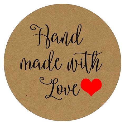 Hand made with love stickers hand made with love labels | Etsy