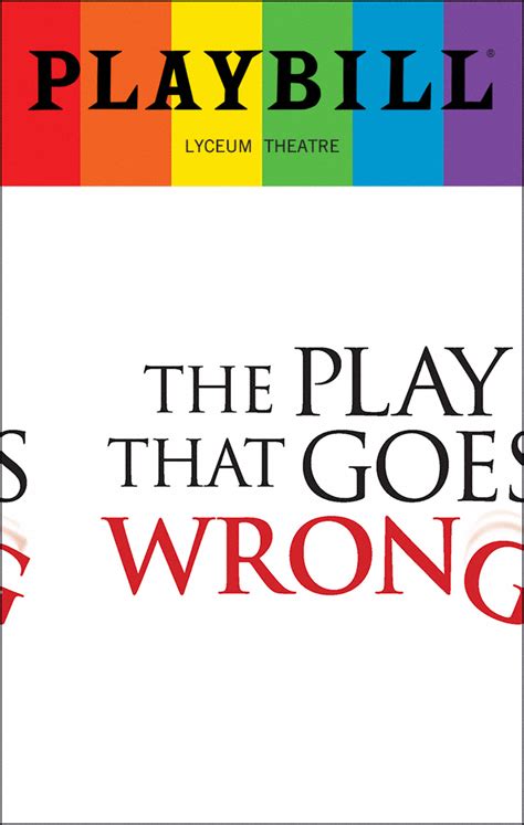 The Play That Goes Wrong (Broadway, Lyceum Theatre, 2017) | Playbill