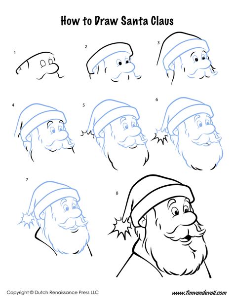 How-to-Draw-Santa-Claus - Tim's Printables