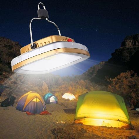 LED Camping Lantern Solar USB Rechargeable Tent Lamp Emergency Light ...