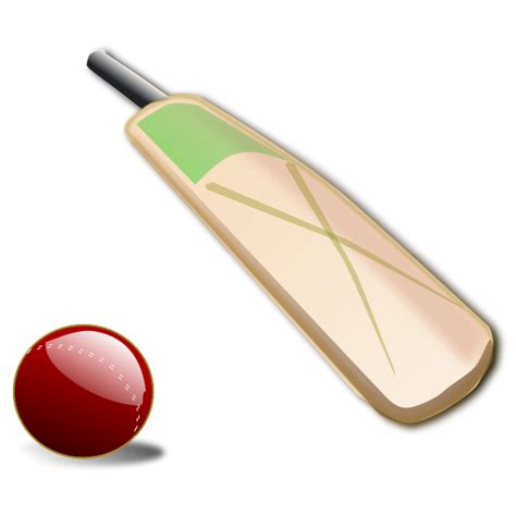 Cricket bat and ball vector illustrations | Free SVG