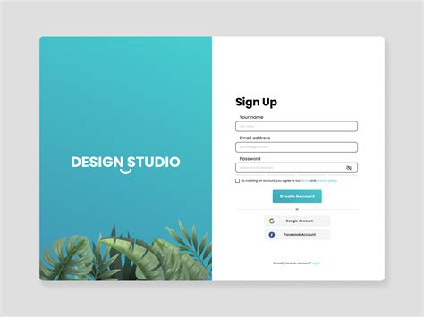 Sign Up Form | Design Studio by Rizal Aditya on Dribbble