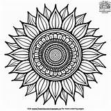 Intricate Sunflower Mandala Coloring Pages Relaxing And Beautiful Designs sketch template