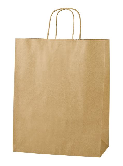 Brown Twist Handle Paper Carrier Bags - Size Medium 25 x 11 x 31cms ...