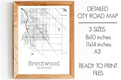 Brentwood California City Map Graphic by SVGExpress · Creative Fabrica