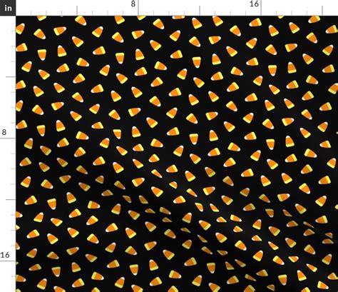 Candy corn - black - halloween candy - Fabric | Spoonflower