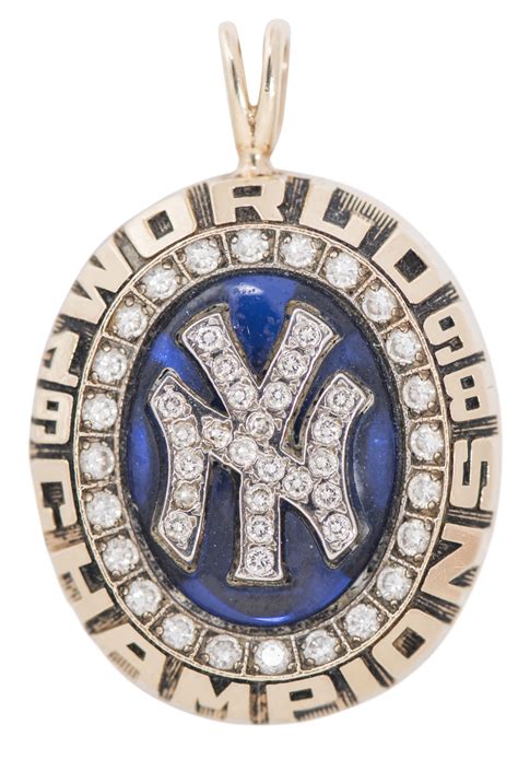 Lot Detail - 1998 NY Yankees World Series Champions 14K Gold Pendant ...