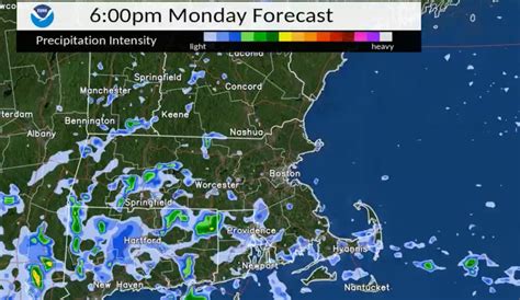 Chance of rain on Monday afternoon in Massachusetts into the evening ...