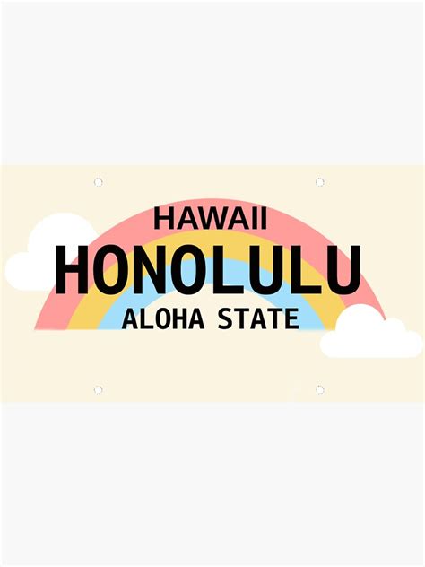 "Hawaii License Plate Sticker" Sticker for Sale by jennayoo | Redbubble