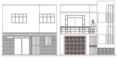 2d House Elevation Design Cad Drawing Cadbull – NBKomputer